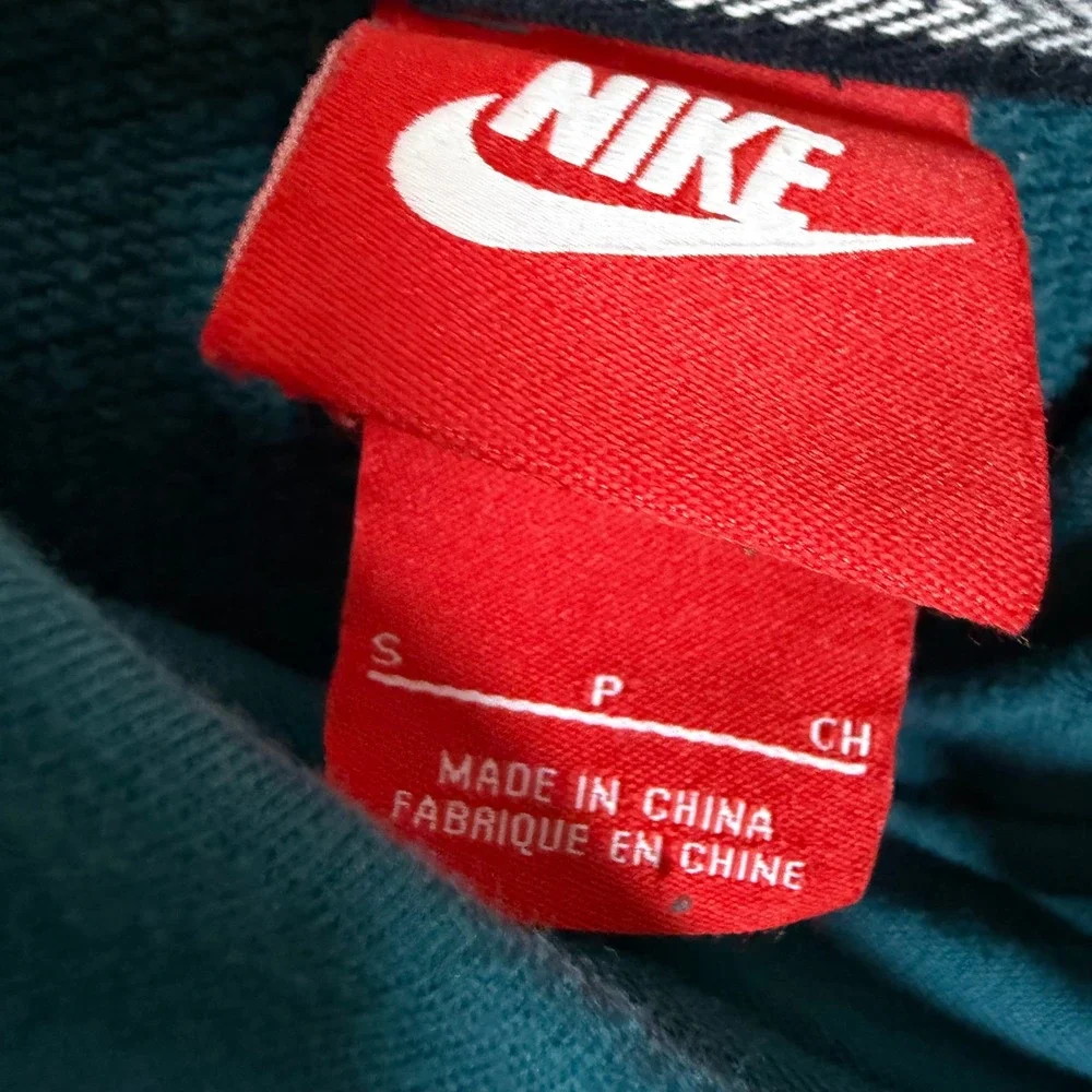 Nike Sportswear Funnel Neck Hoodie‎ Teal Blue Green Womens Small Pullover Cowl